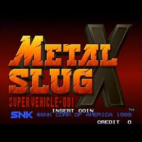 Used Metal Slug X Black Arcade Game Cartridge NEOGEO SNK Jumping Action