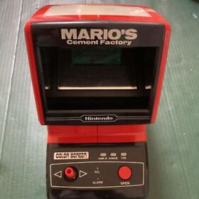 Nintendo Mario's Cement Factory Tabletop Game & Watch Console body only Used