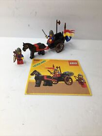 Vtg 1984 LEGO Castle 6022 Lion Knights Horse Cart 99% Complete No Shield Rare