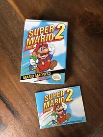 Super Mario Bros 2 (Nintendo Entertainment System | NES) SOLO CAJA Y MANUAL