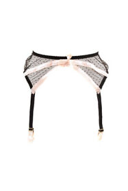 AGENT PROVOCATEUR Womens Suspenders Lovely Polka Dot Black Size S