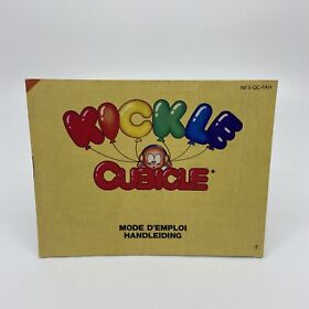 Notice Nintendo NES Kickle Cubicle Bon État Rare - Version FAH
