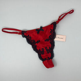 Agent Provocateur Molly Red Silk Thong AP5 Extra Large NWT