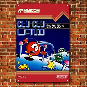 Clu Clu Land Nintendo Famicom Retro Video Game Metal Poster Tin Sign 20*30cm
