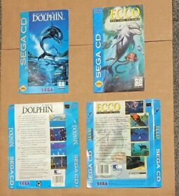 Ecco Dolphin 1 AND 2 Sega CD AUTHENTIC Instruction Manuals NO DISCS