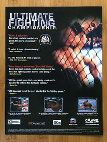2000 Ultimate Fighting Championship PS1 Dreamcast Print Ad/Poster Official UFC