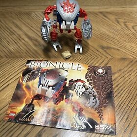 Lego Bionicle Tahnok Kal (8574) With Instructions, Krana Mask And Rubber Band