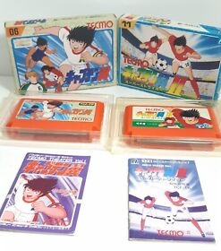 Captain Tsubasa 1&2 Set Nintendo famicom game Soft with Box instructions Lot 2
