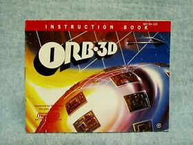 ORB 3D Manual - no game .... NES Nintendo