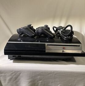 Sony CECHH01 Playstation 3 PS3 Fat Console And Power Cord And HDMI( READ)