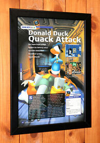Donald Duck Goin' Quackers Dreamcast PS2 GB Vinatge Promo Poster Ad Page Framed
