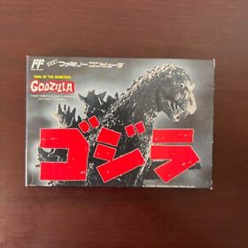 Videojuego retro GODZILLA Famicom Nintendo NES FC Japón con caja manual excelente
