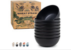 Grow Forward Premium Wheat Straw Cereal Bowls Set of 8-27oz Microwave Safe