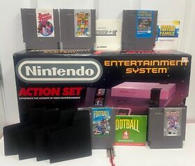 NES Action Set Nintendo system Oval Seal complete CIB original mario NM w/games