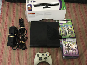 Microsoft Xbox 360 E model with Kinect and games
