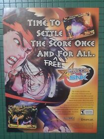 2000 Capcom vs. SNK Dreamcast Print Ad/Poster Official Game Promo Art