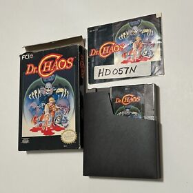 Dr. Chaos NES Nintendo Entertainment System Complete CIB Cartridge Box Manual