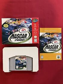 N64 Nintendo 64 NASCAR 2000 Complete NEAR MINT CIB Box Racing Game EA Sports