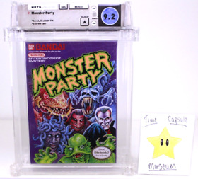 Monster Party Brand New Nintendo NES Factory Sealed WATA Grade 9.2 A H Seam NIB