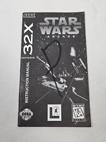 Vintage Star Wars Sega 32X MANUAL ONLY Authentic