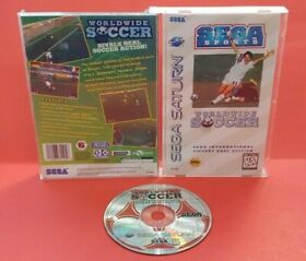 Worldwide Soccer (Sega Saturn, 1995)  Registration Card Manual Complete Tested