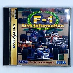 F-1 Live Information Sega Saturn SS Japan Import US Seller