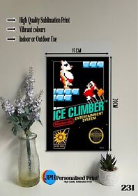 Eiskletterer - NES Kunstwerk (231) 15x20cm Aluminiumschild Mannhöhle