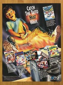 1992 TAITO Print Ad/Poster Panic Restaurant Jetsons Flintstones NES Console Art!