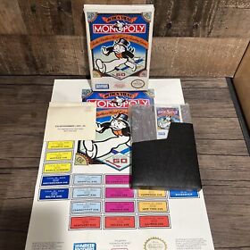 Monopoly  Nintendo NES BOX Set CIB manual And Poster TESTED