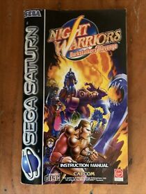 Night Warriors Darkstalkers Revenge Sega Saturn Instruction Manual Only
