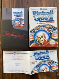 Pinball Quest Nintendo 1990 NES Jaleco CIB Complete Cart Sleeve Manual BoxTested