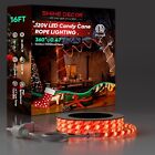 Shine Decor Candy Cane LED Rope Light for Christmas 360° Rope Lighting -4℉ Co...