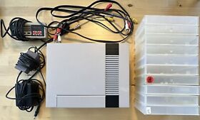 Nintendo NES Video Game Console, Controller, Hook-Ups, 10 Hard Clamshell Cases