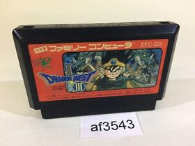 af3543 Dragon Quest III 3 NES Famicom Japan