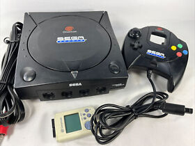 Sega Dreamcast Console Black Sports w 1 controller memory card matching HTK-3020