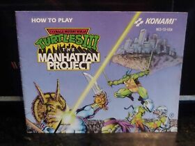 Teenage Mutant Ninja Turtles TMNT III Manhattan Project Nintendo NES Manual ONLY