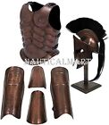 NauticalMart Spartan Armor Set Muscle Armor Helmet Leg Guard Hand Guard Copper A