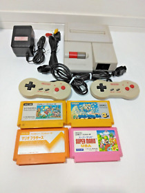 Nintendo New Famicom AV Console Set Mario 4 Games Tested Working JpGames
