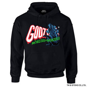 Godzilla NES Startup Hoodie Pullover Black Cotton GAMES GLORIOUS Japan New