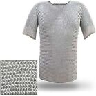 MEDIEVAL CHAINMAIL LONG SHIRT HAUBERGEON CHAIN MAIL ARMOR BUTTED REENACTMENT