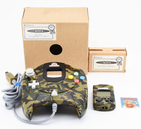 Sega Dreamcast Controller Visual Memory Set Camouflage LE Box Rare Tested Japan