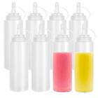 OJYUDD 8 Pcs 16oz Plastic Condiment Squeeze Bottles,Plastic Squeeze Squirt 