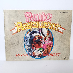 Original de colección 1992 Panic Restaurant Nintendo Entertainment System NES solo manual