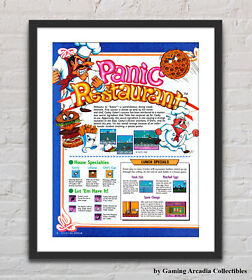 Póster publicitario de promoción brillante de Panic Restaurant Nintendo NES G5517 sin marco