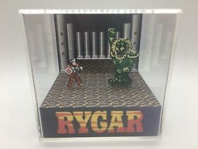 Rygar Final Boss Fight vs. Ligar for the Nintendo NES Shadow Box Diorama Cube