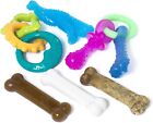 Puppy Starter Kit with Chew Toys - Puppy Toys and Chew Treat Bundle Bones