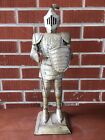 Vintage Medieval Metal Tin Knight Statue Suit Of Armor Mexico Home Decor 14”