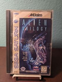 Alien Trilogy ( Sega Saturn 1996 ) Ex Rental Copy Tested Working Missing Manual 
