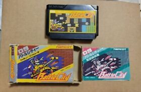 Nintendo Famicom namcot BATTLE CITY Operation TESTED w/ outer box Manual USED