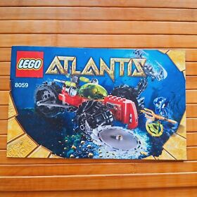 Manual Lego Atlantis 8059 Scavenger Instructions Booklet Replacement Spare Extra